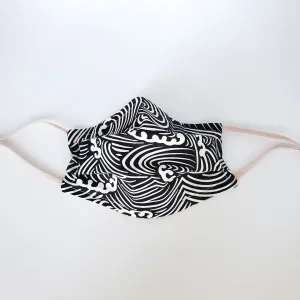 Kids Pleat Mask in Big Blue Waves