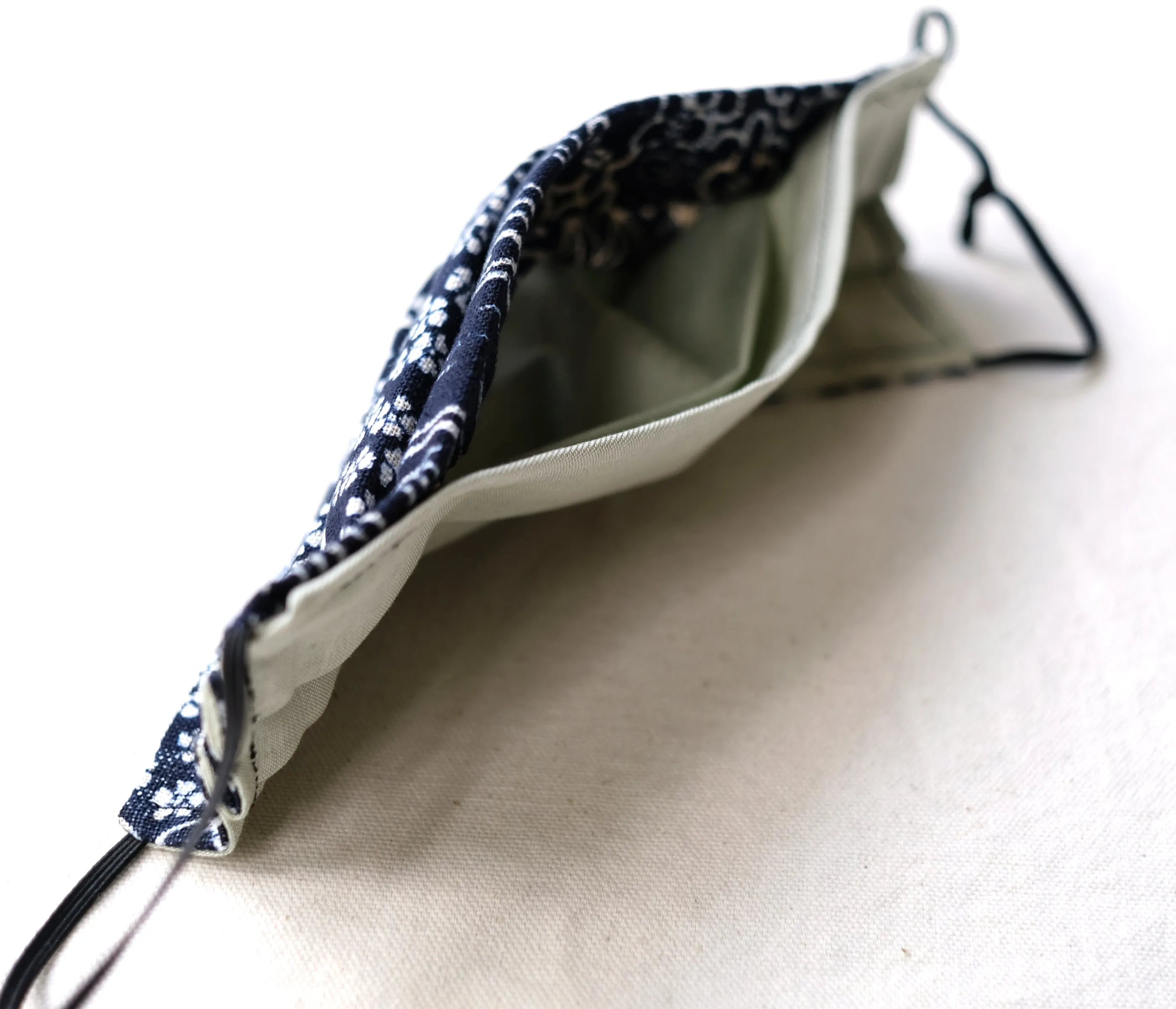 KID's Reversible Mask - Japanese Indigo Patchwork