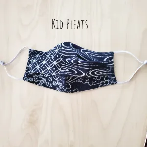 KID's Reversible Mask - Japanese Indigo Patchwork