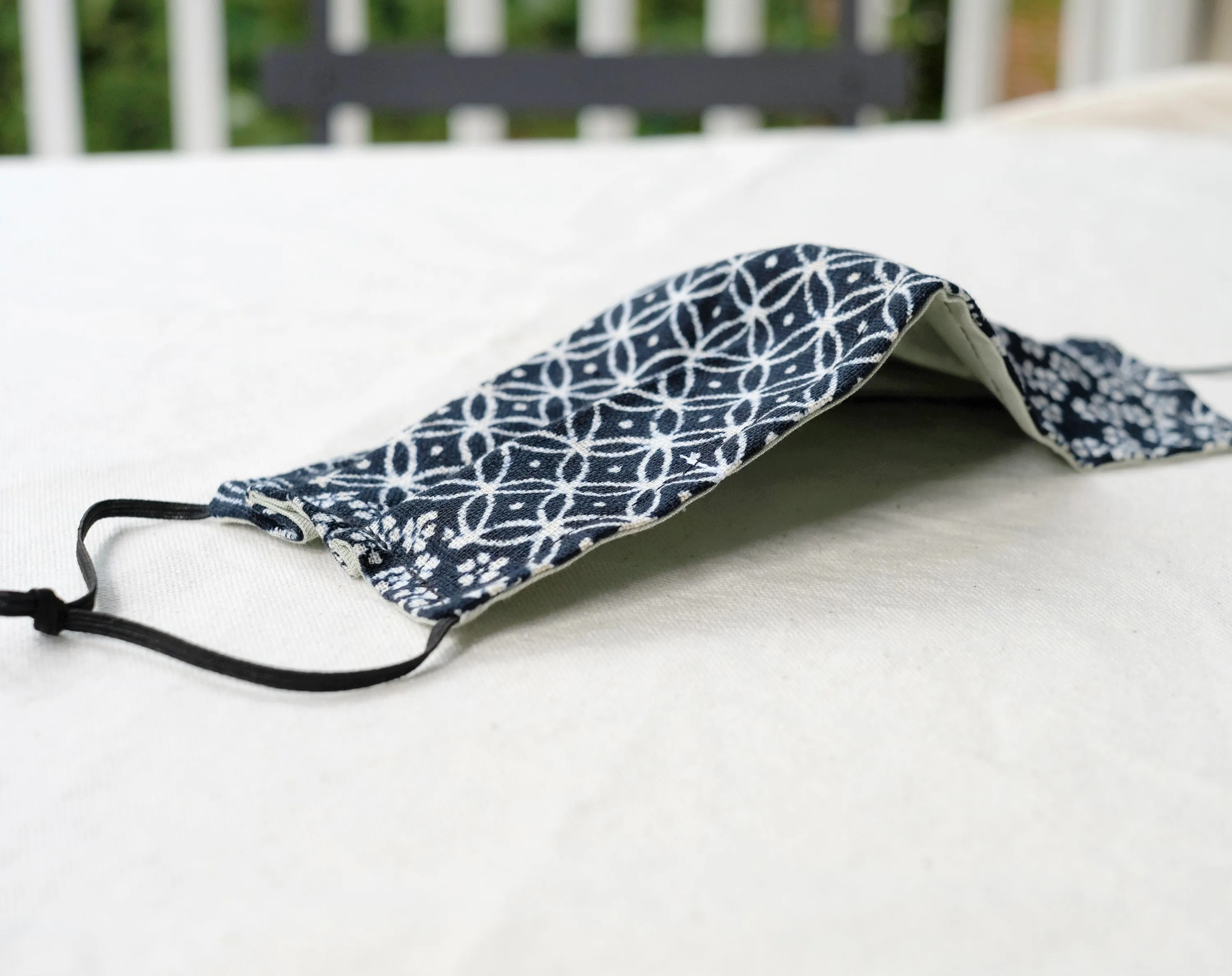 KID's Reversible Mask - Japanese Indigo Patchwork