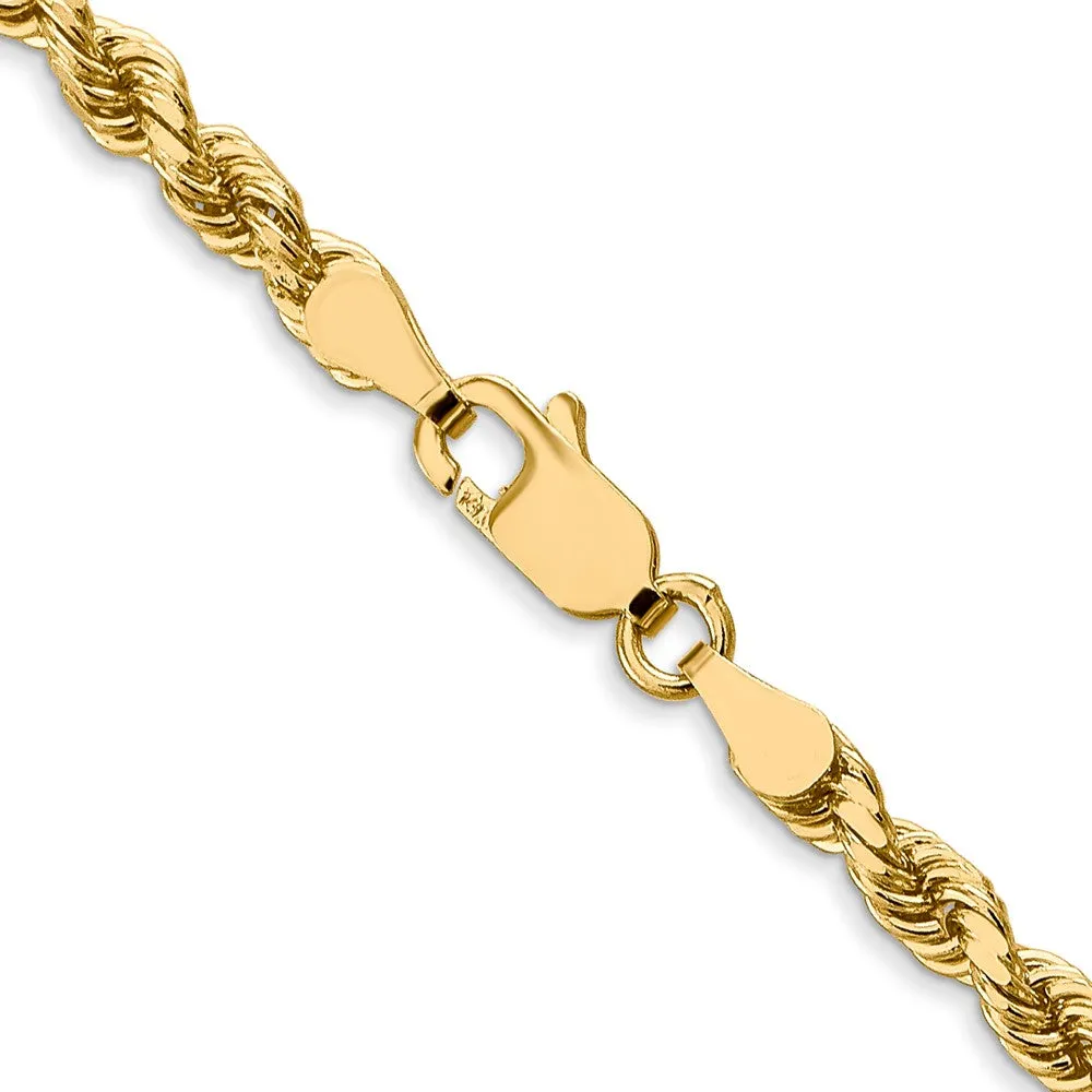 Leslie's 14K 3.5mm Diamond-Cut Lightweight Rope Chain