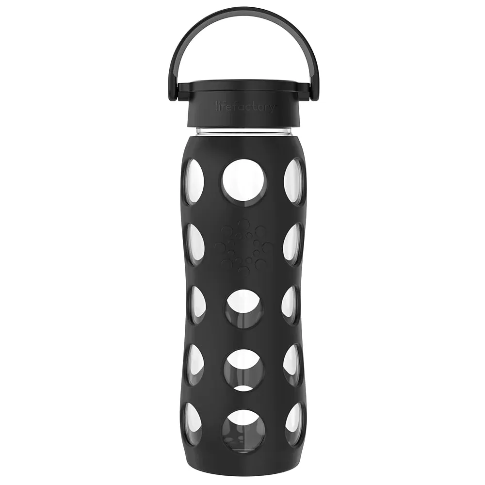 LifeFactory 16oz Glass Water Bottle - Onyx