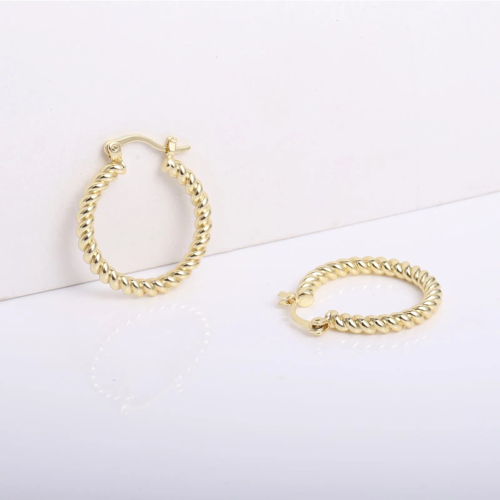 Lightweight Twisted Hoop Earrings