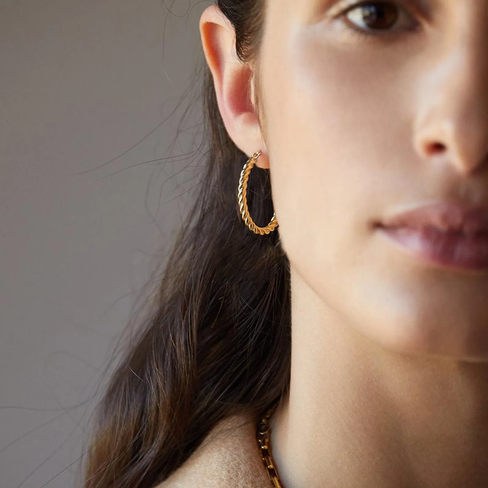Lightweight Twisted Hoop Earrings
