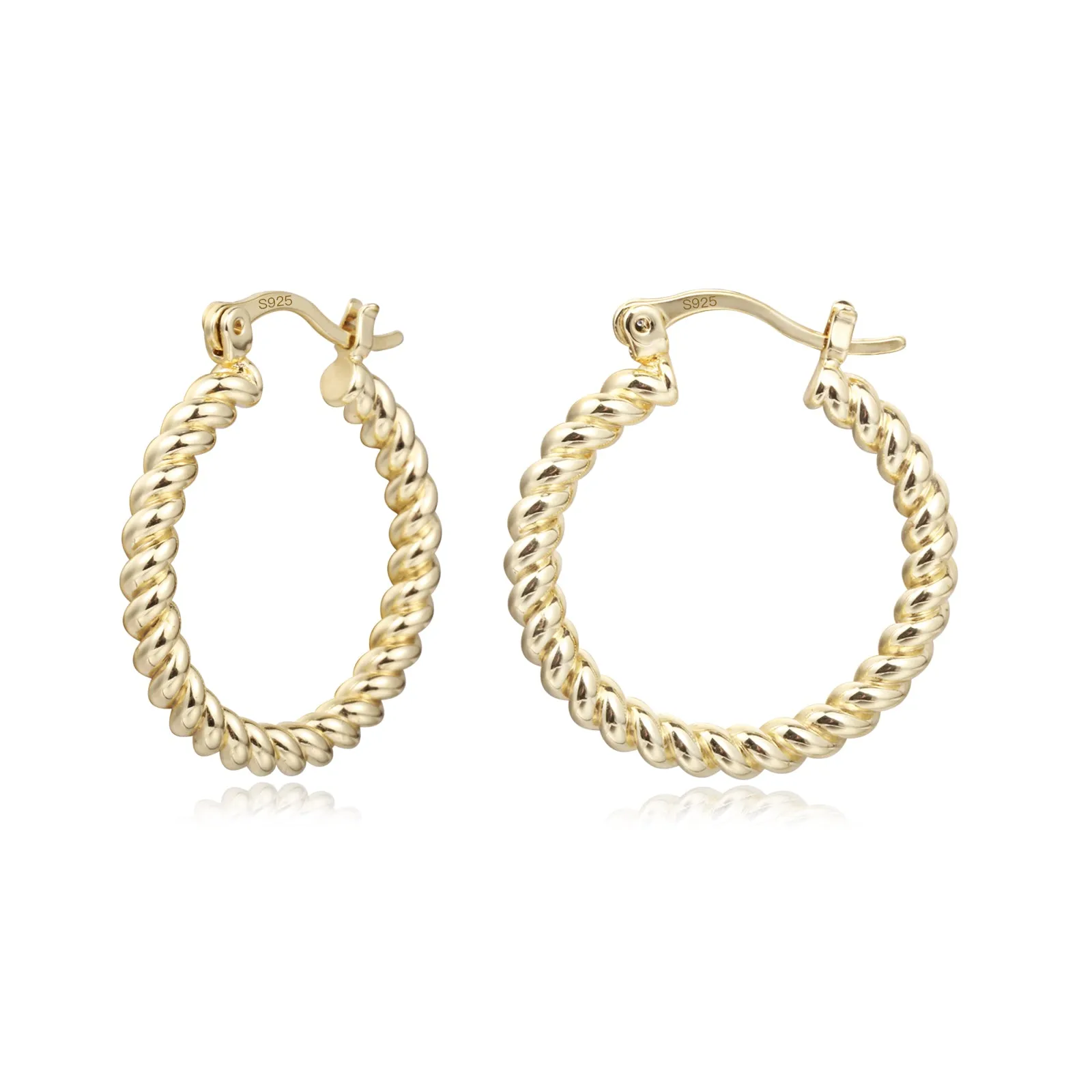 Lightweight Twisted Hoop Earrings