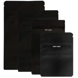 Loud Lock Grip N Pull Mylar Black Bag Starter Kit - 4 Sizes - (500 Bags Per Size)