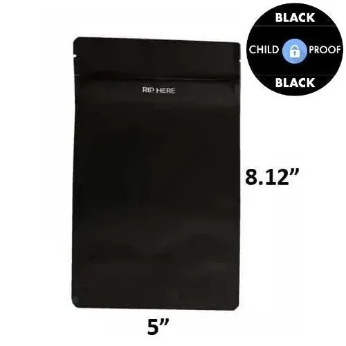 Loud Lock Grip N Pull Mylar Black Bag Starter Kit - 4 Sizes - (500 Bags Per Size)