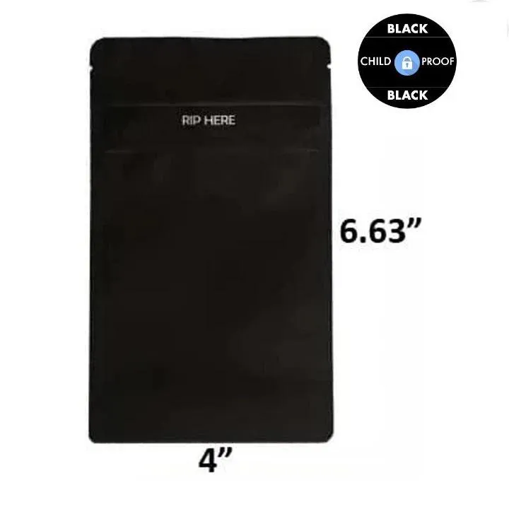 Loud Lock Grip N Pull Mylar Black Bag Starter Kit - 4 Sizes - (500 Bags Per Size)