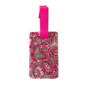 Luggage Tag - Chocolate & White w/ Cowgirl Tool