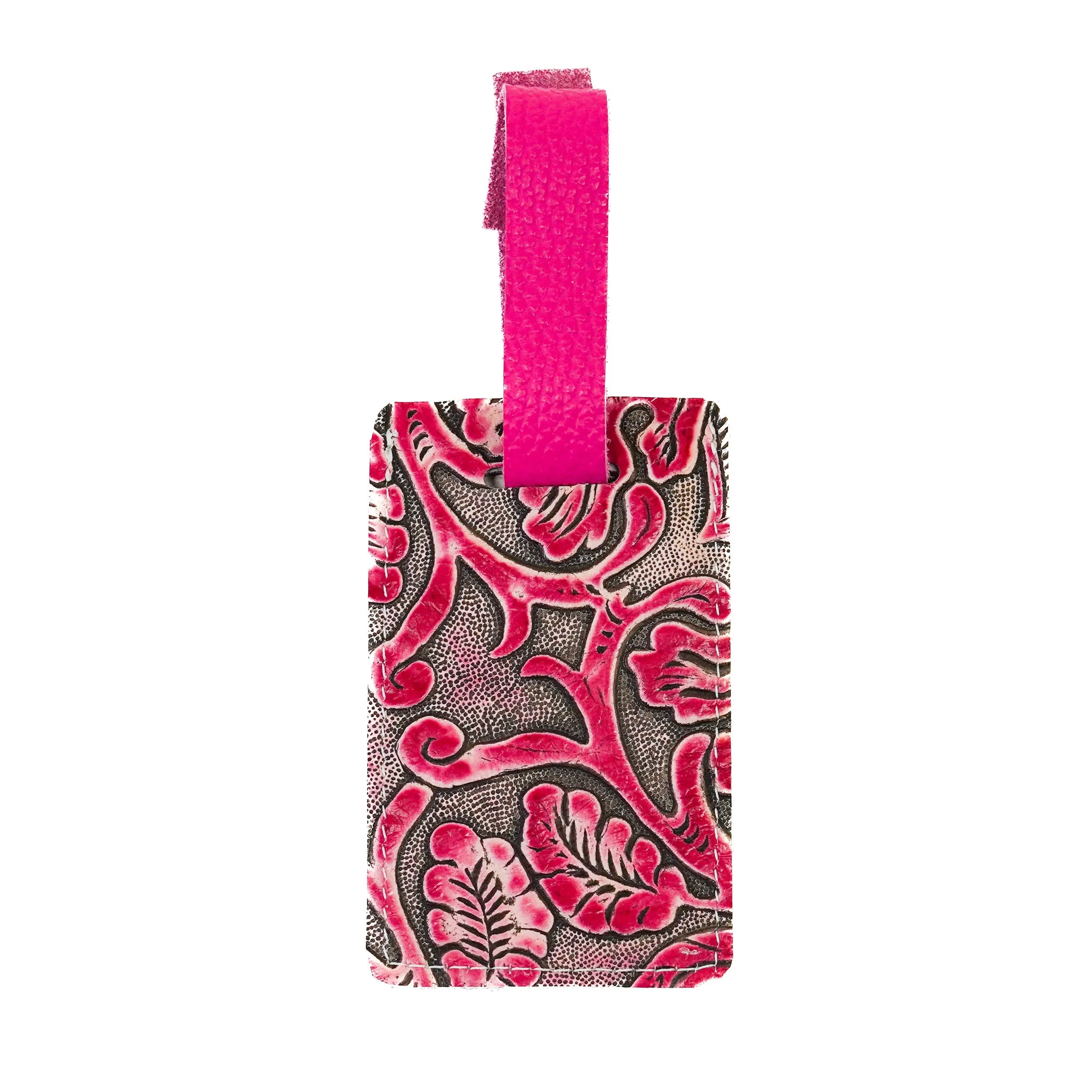 Luggage Tag - Chocolate & White w/ Cowgirl Tool
