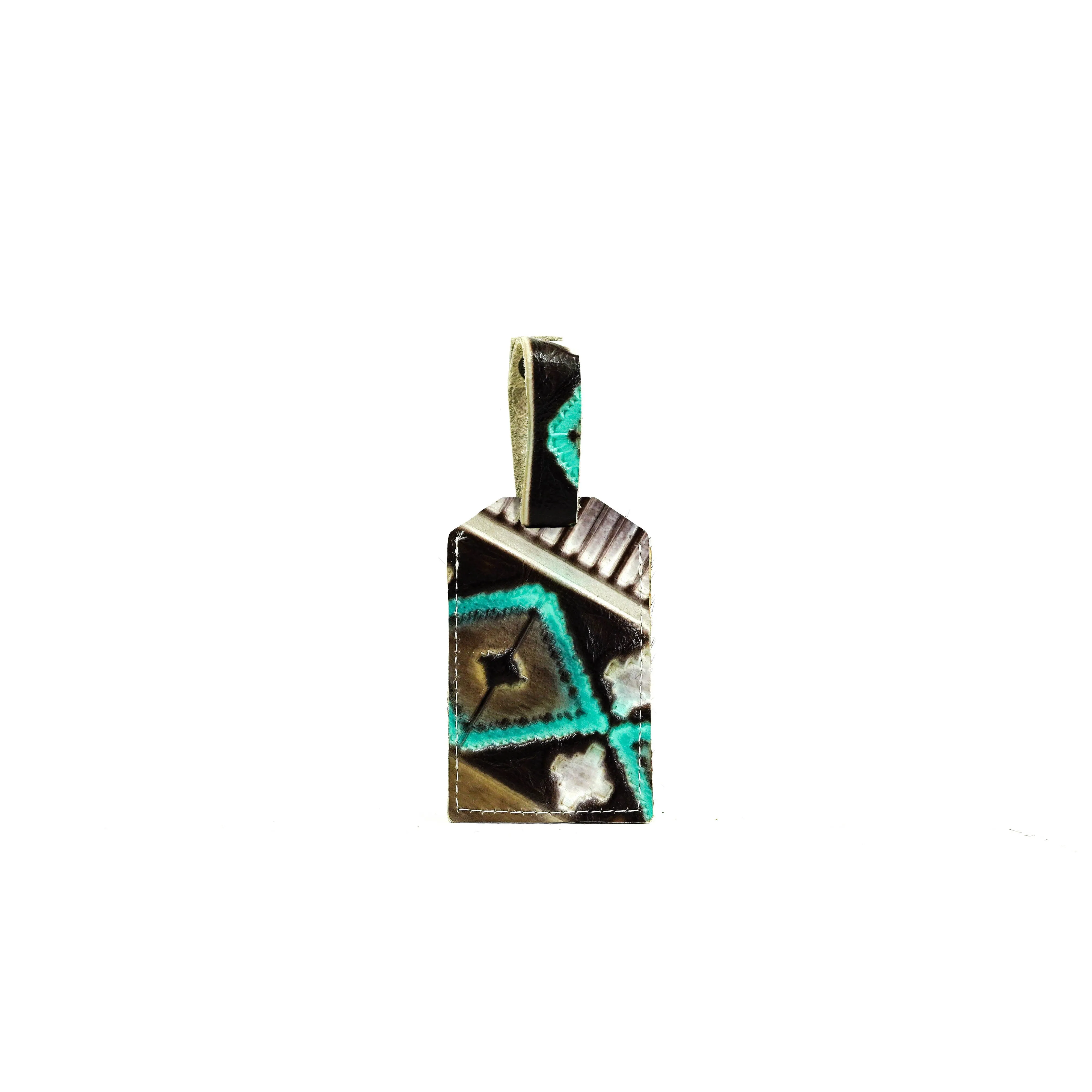 Luggage Tag - Exotic Brindle w/ Bora Bora Navajo