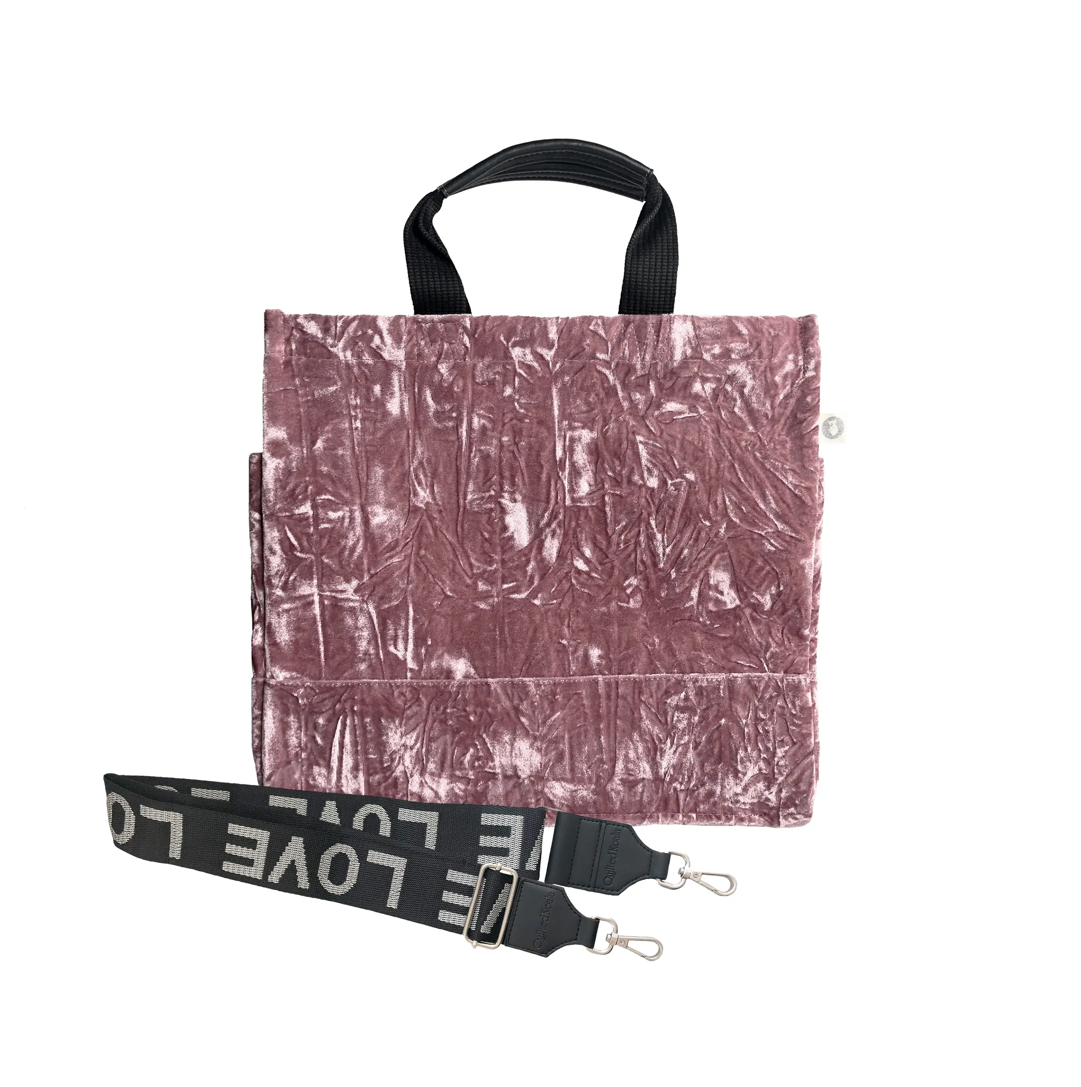 Luxe North South: Petal Pink Crushed Velvet