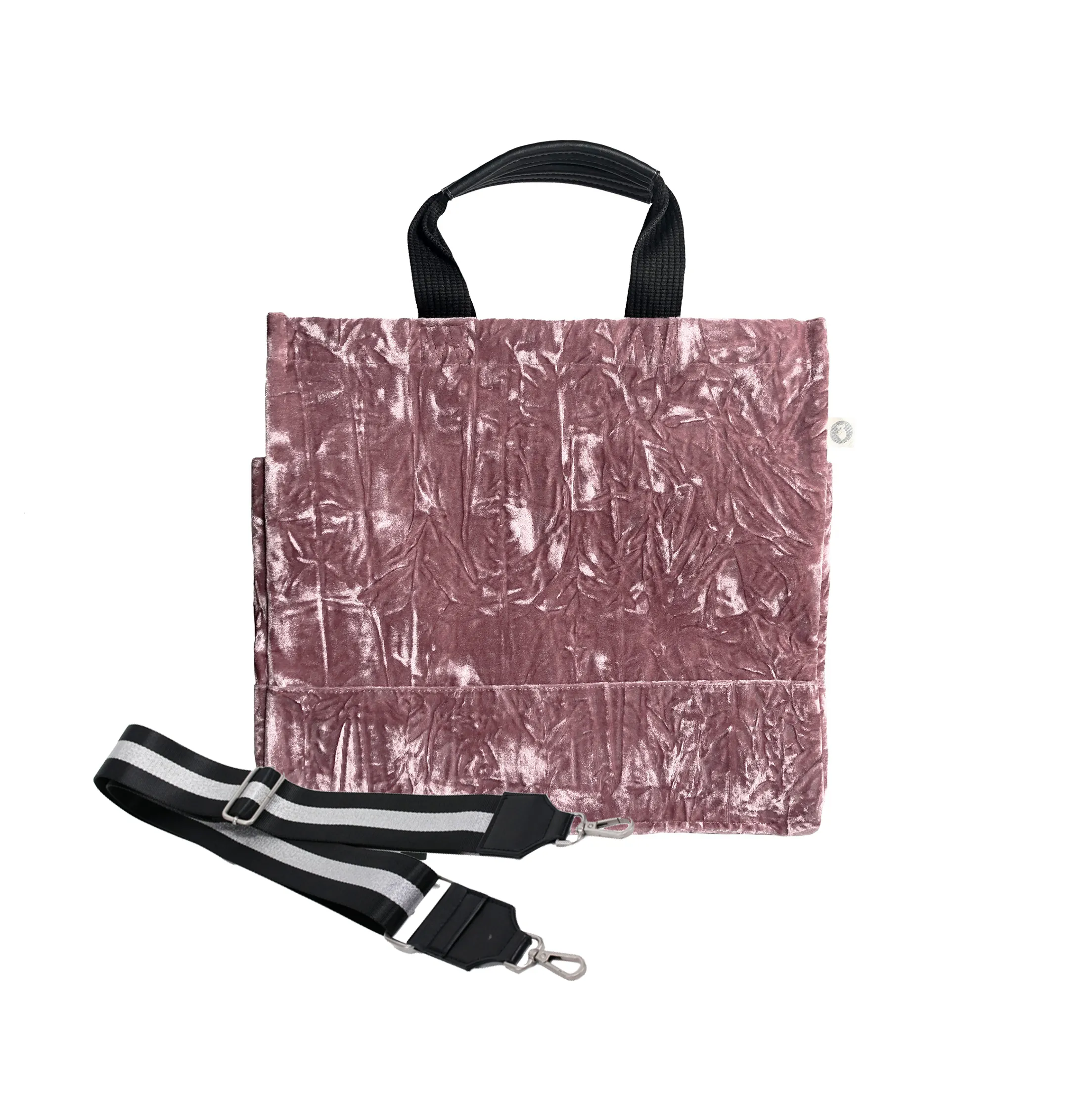 Luxe North South: Petal Pink Crushed Velvet