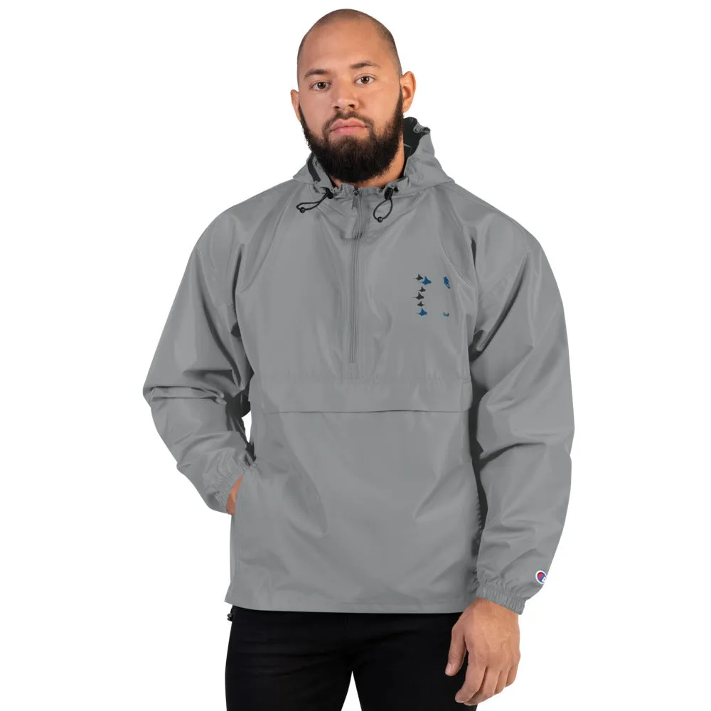 Manta Rays Embroidered Champion Packable Jacket