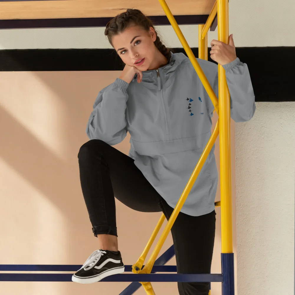 Manta Rays Embroidered Champion Packable Jacket