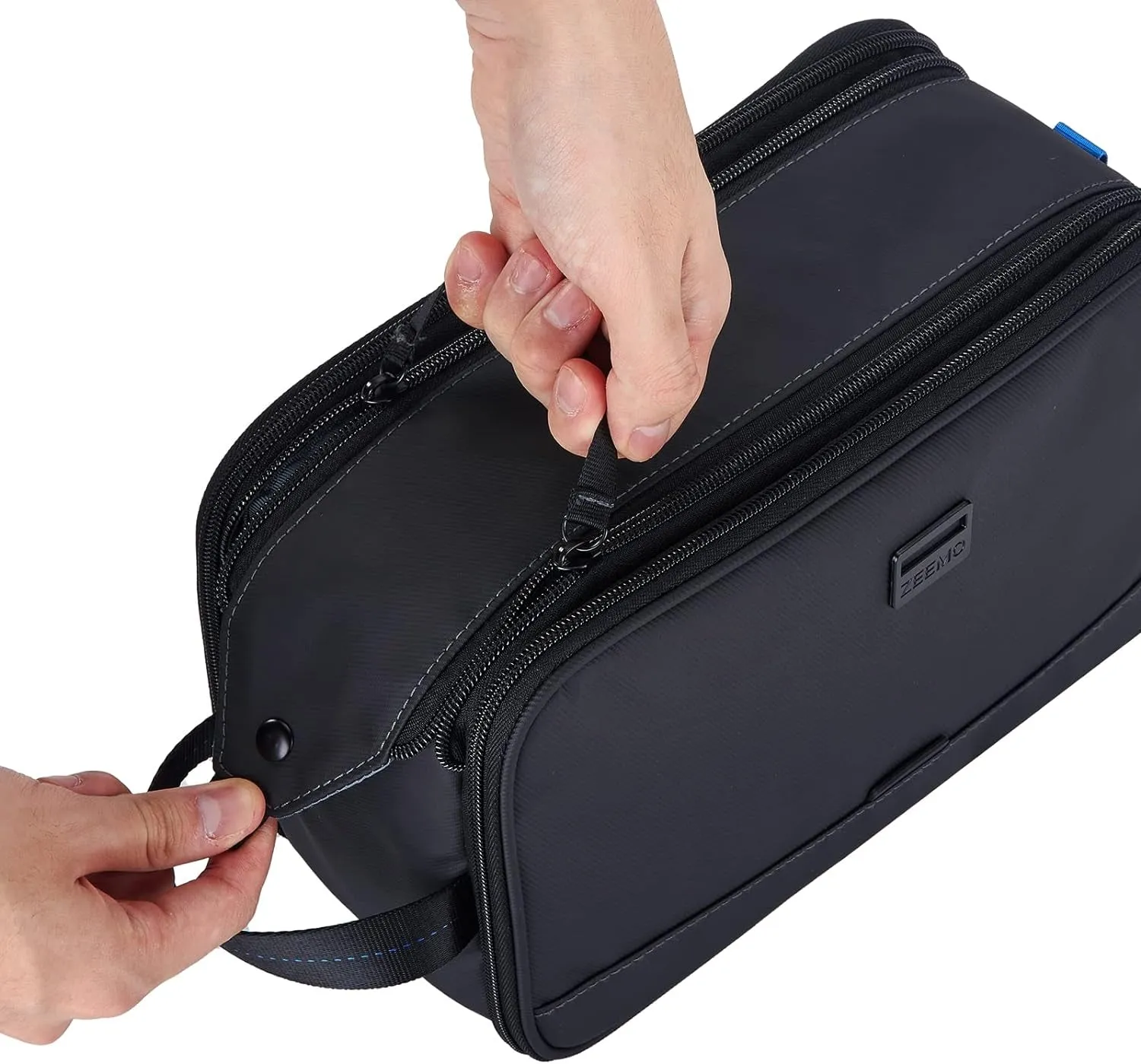 Mens Travel Toiletry Bag Waterproof Double Side Full Open Shaving Bag