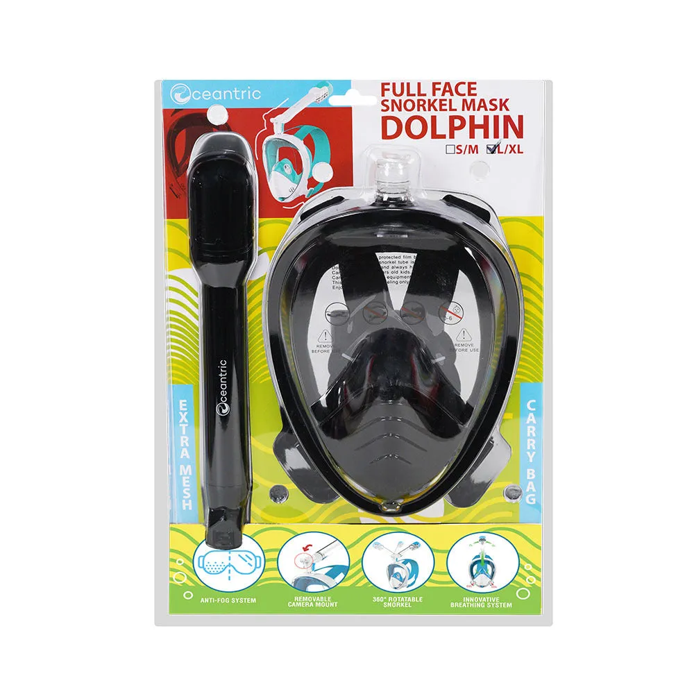 Oceantric Adult Full Face Snorkeling Mask - Dolphin