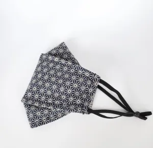 Origami 3D Mask - Japanese Asanoha Star in Blue/Beige