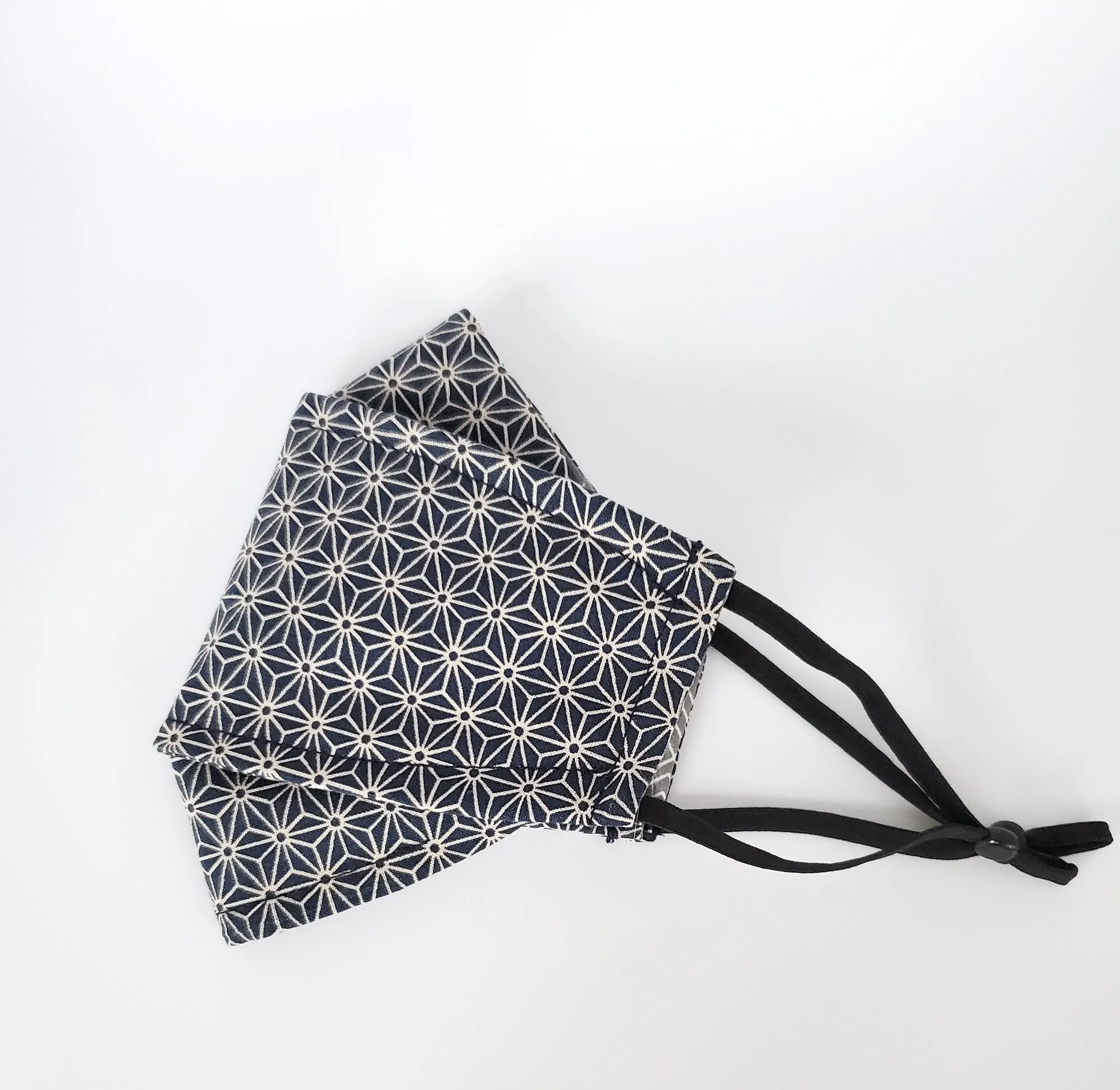 Origami 3D Mask - Japanese Asanoha Star in Blue/Beige