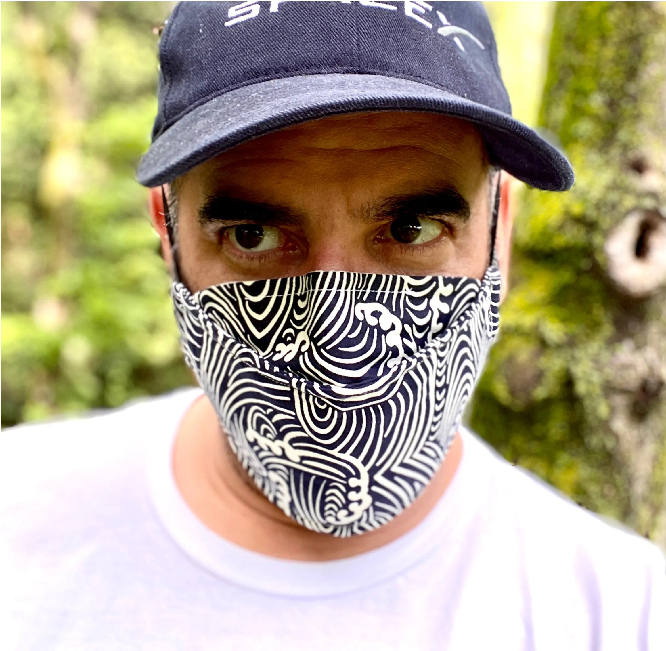 Origami Mask in Black Petite Check