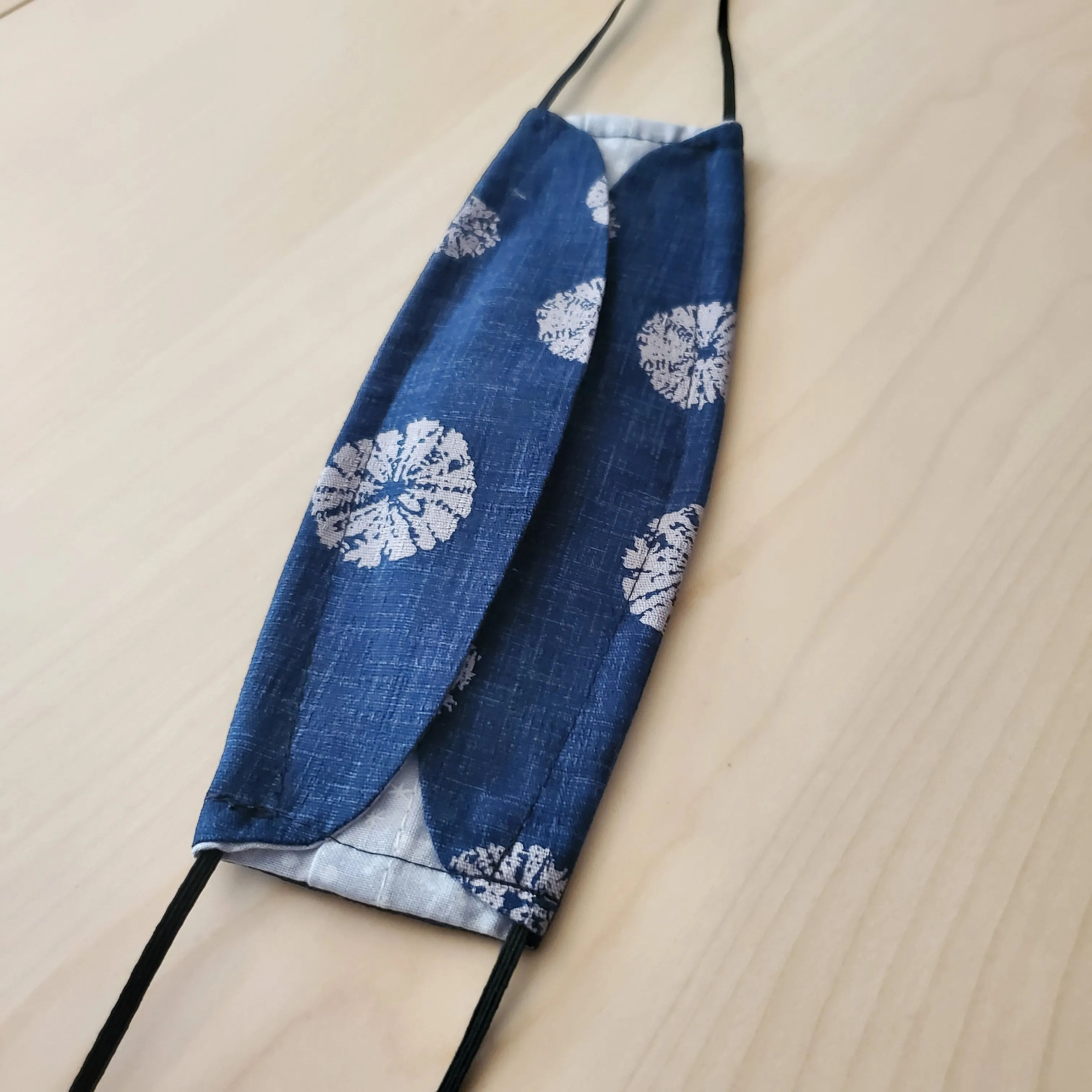 Origami Mask in Sand Dollar Blue