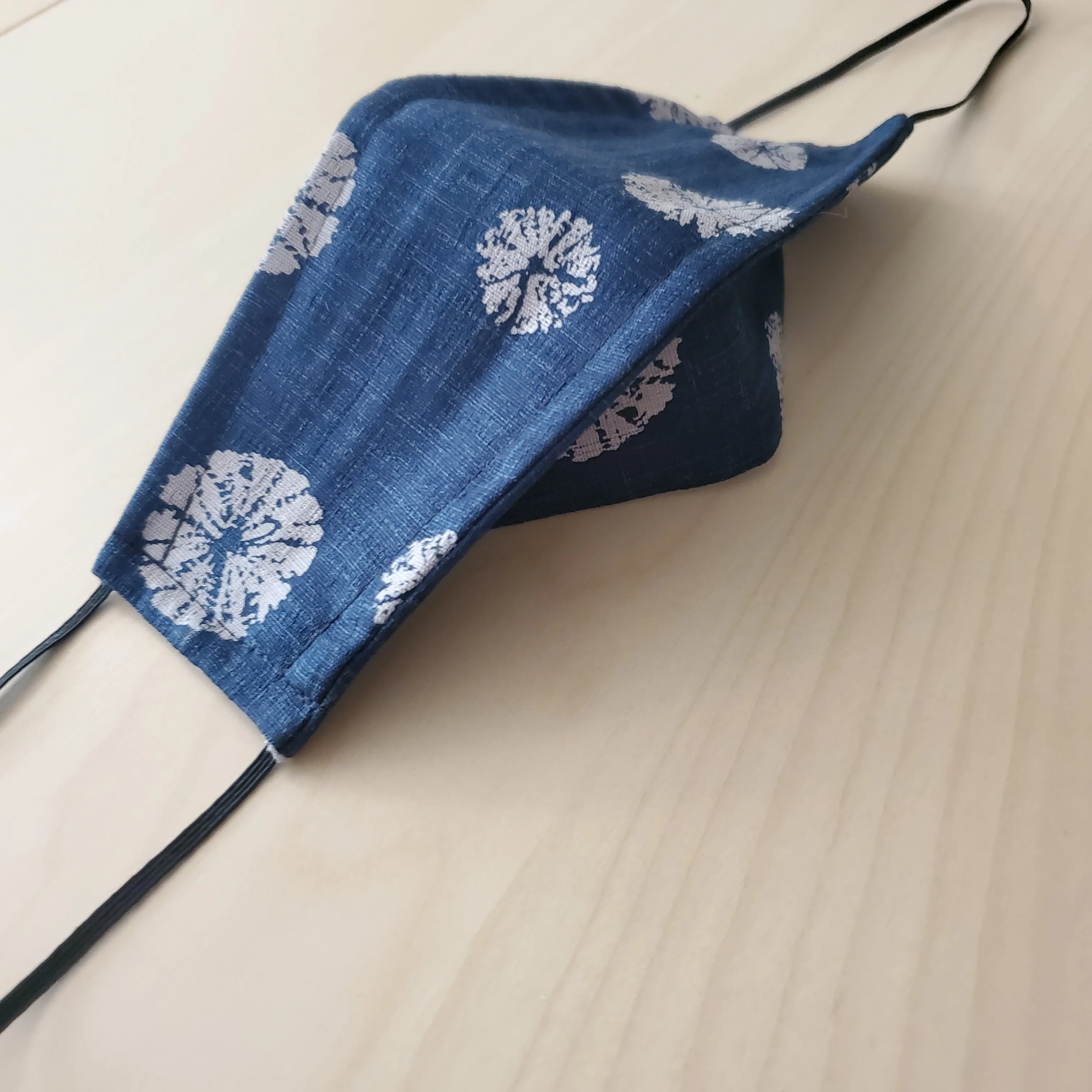 Origami Mask in Sand Dollar Blue