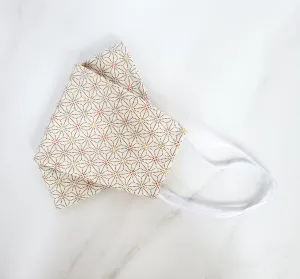 Origami Mask - Japanese Asanoha Star Cream