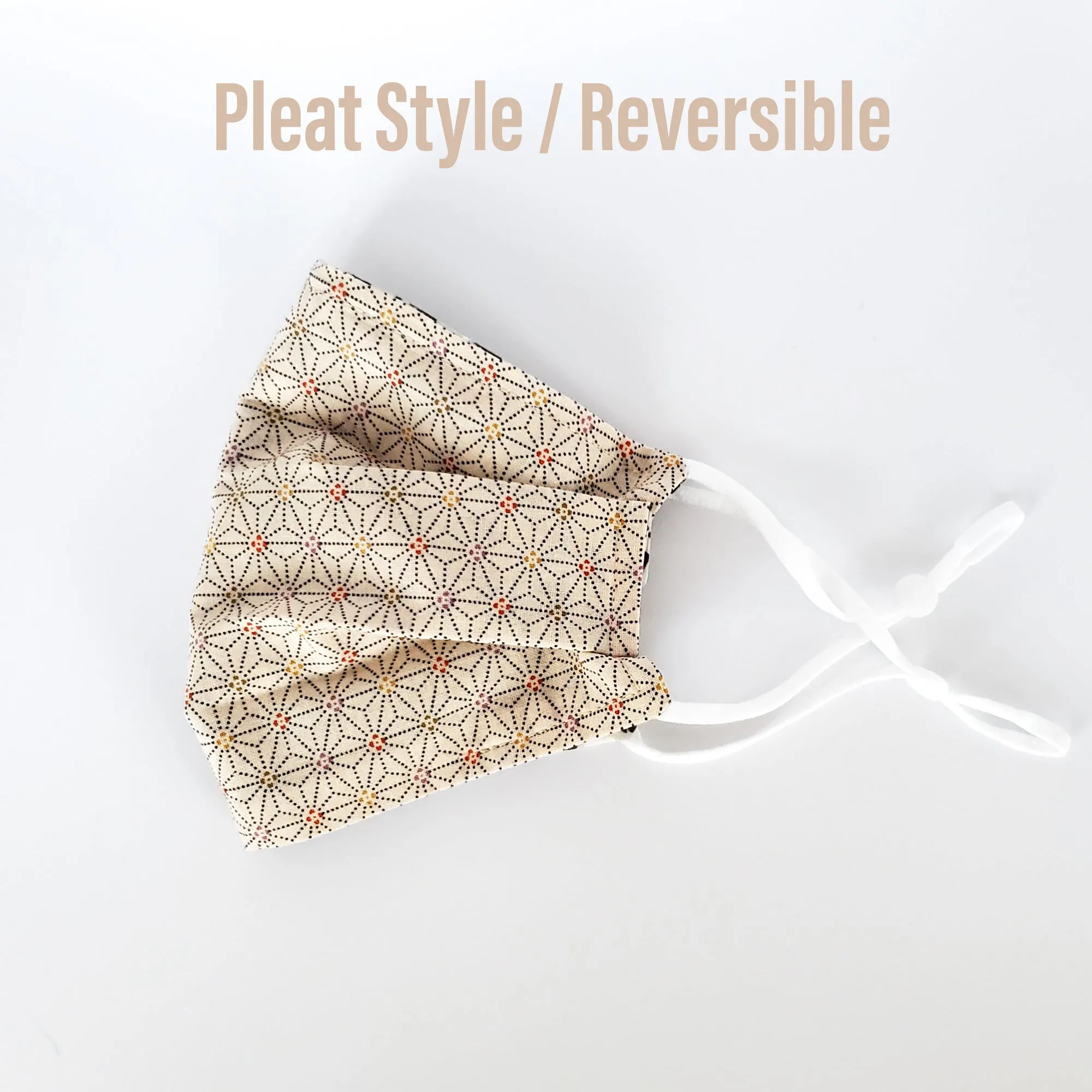 Origami Mask - Japanese Asanoha Star Cream