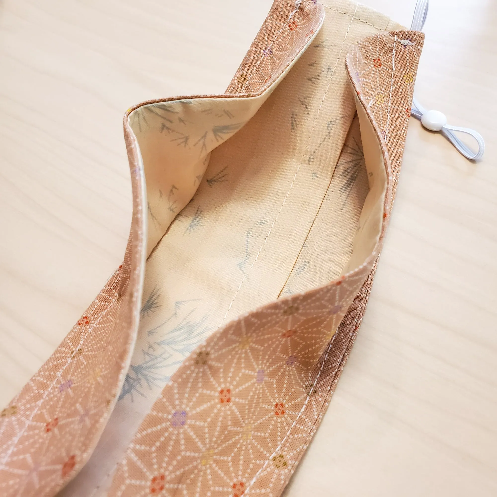 Origami Mask - Japanese Asanoha Star in Dusty Pink