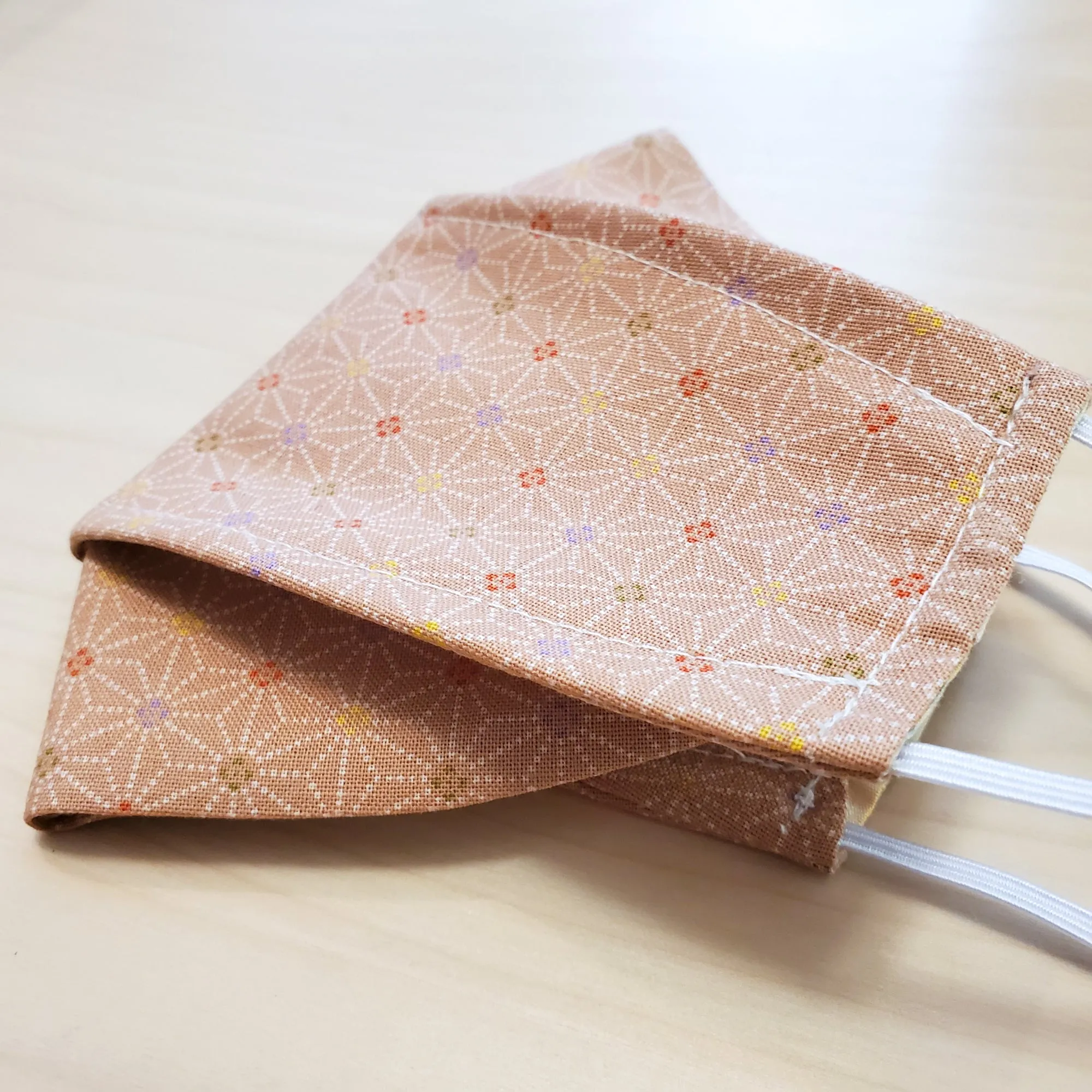 Origami Mask - Japanese Asanoha Star in Dusty Pink