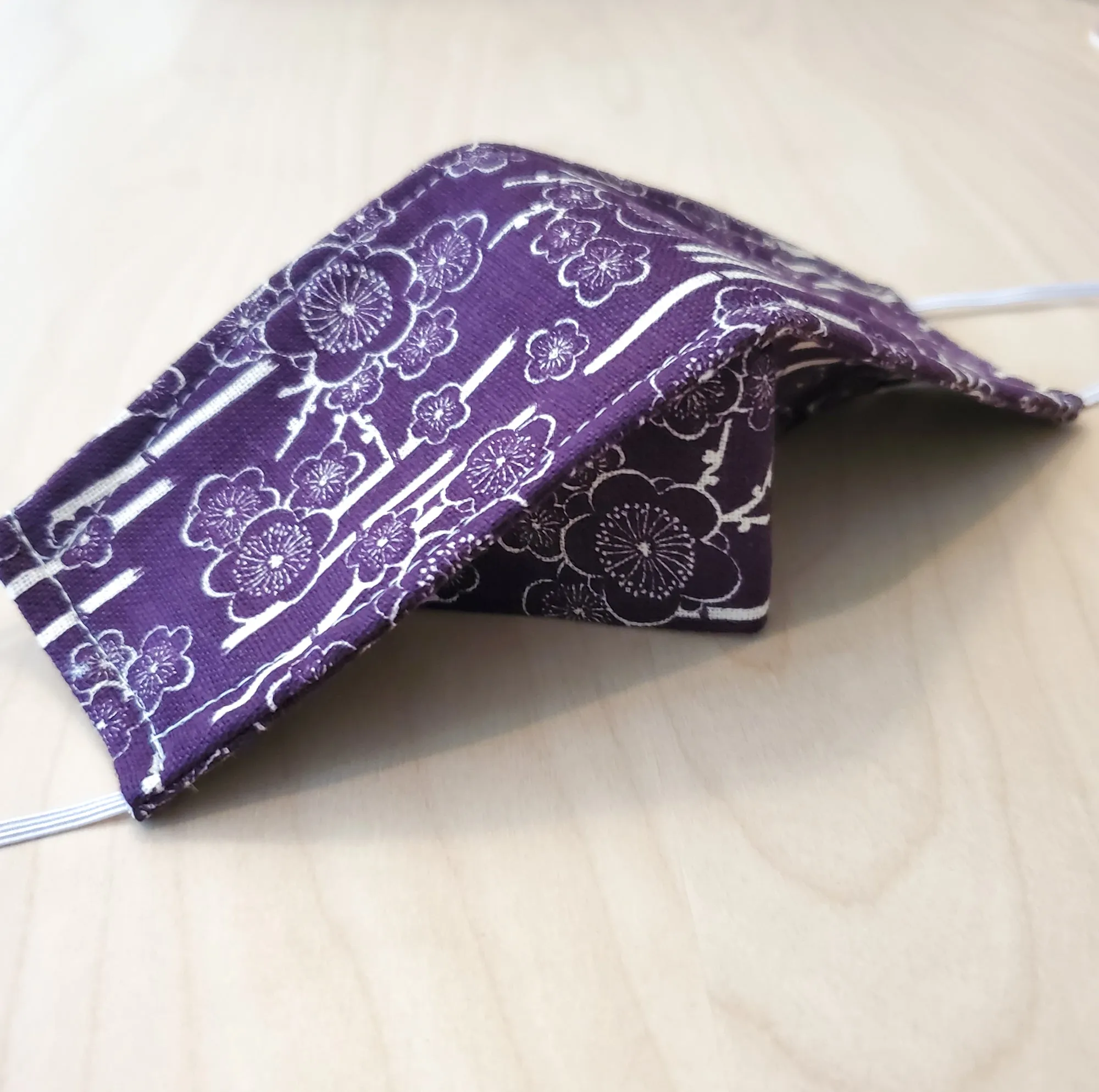 Origami Mask - Japanese Cherry Blossom in Purple