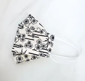 Origami Mask - Japanese Cherry Blossom Ivory