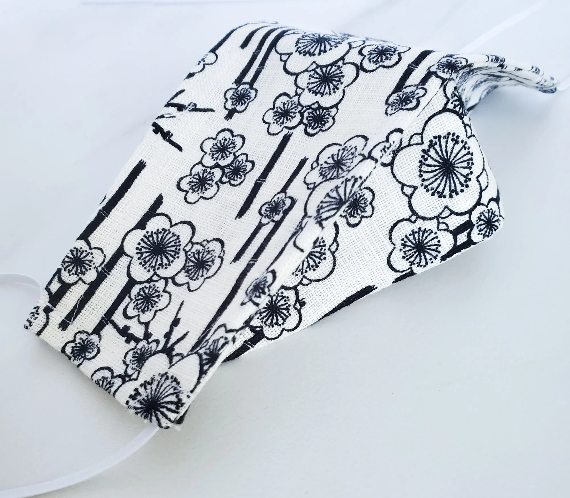 Origami Mask - Japanese Cherry Blossom Ivory