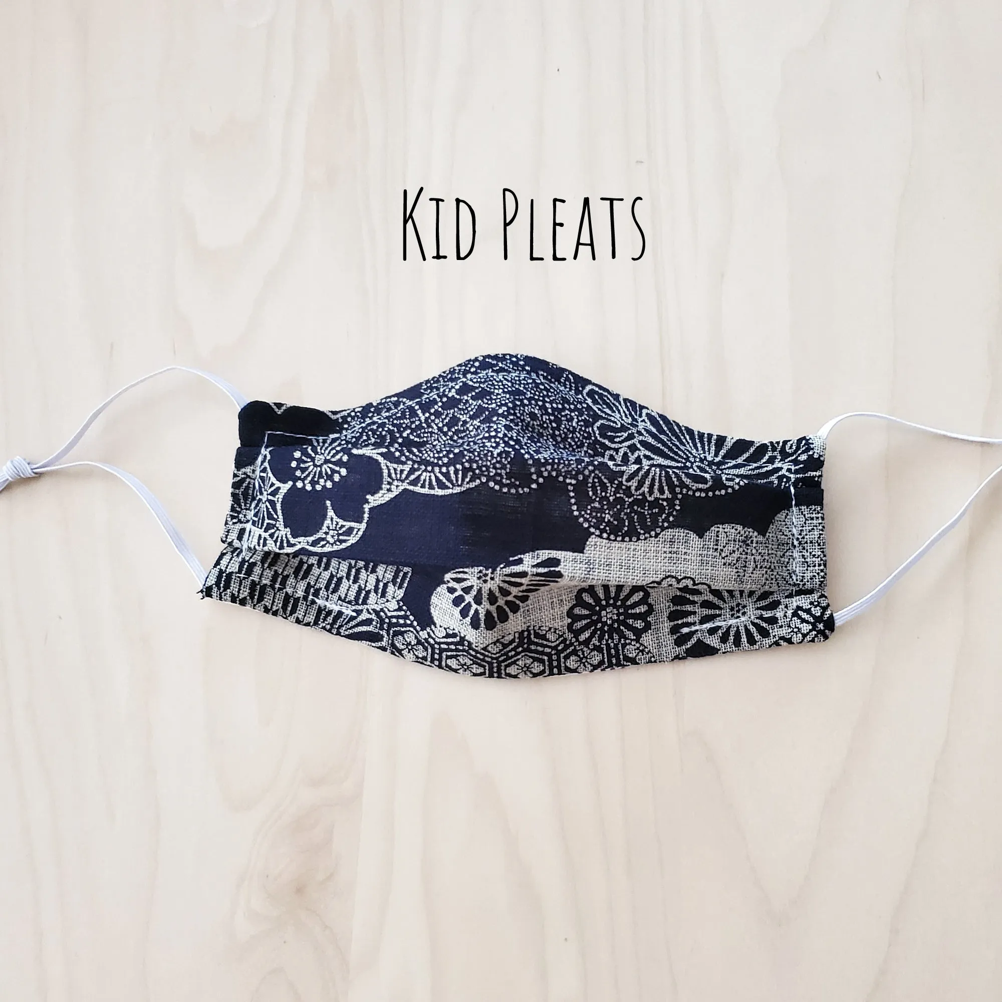 Origami Mask - Japanese Cloud Blossom Indigo