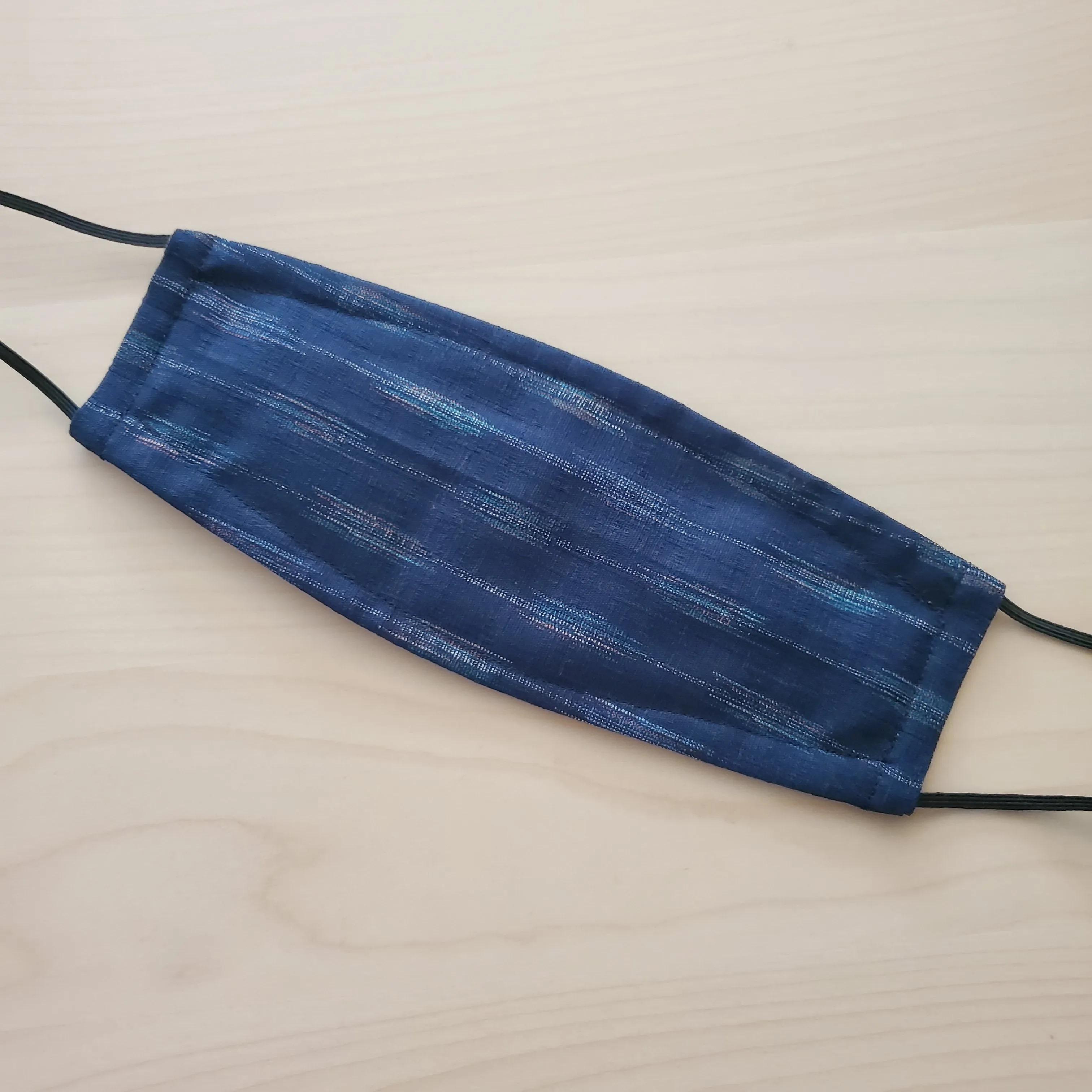 Origami Mask - Japanese Dobby Arrows Indigo Blue