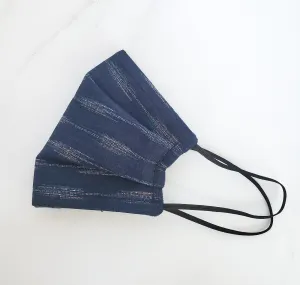 Origami Mask - Japanese Dobby Arrows Indigo Blue