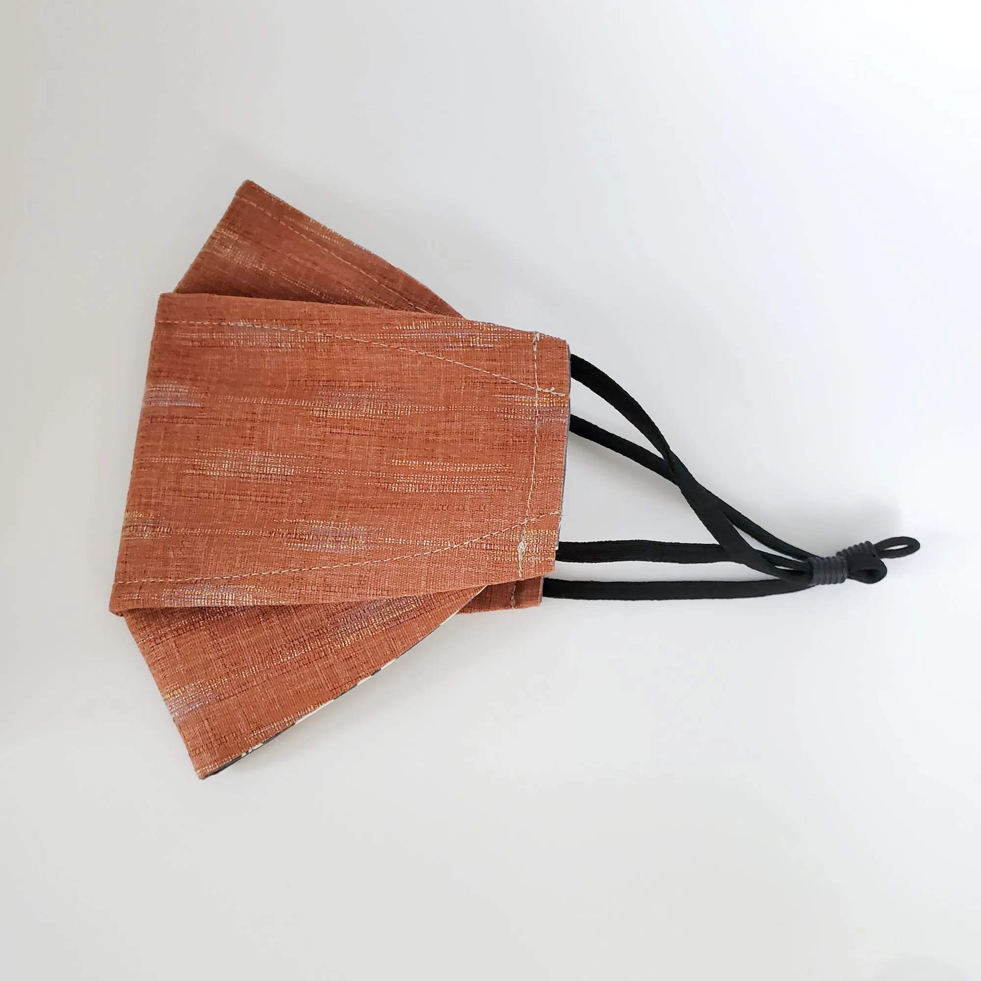 Origami Mask - Japanese Dobby Arrows Terra Cotta