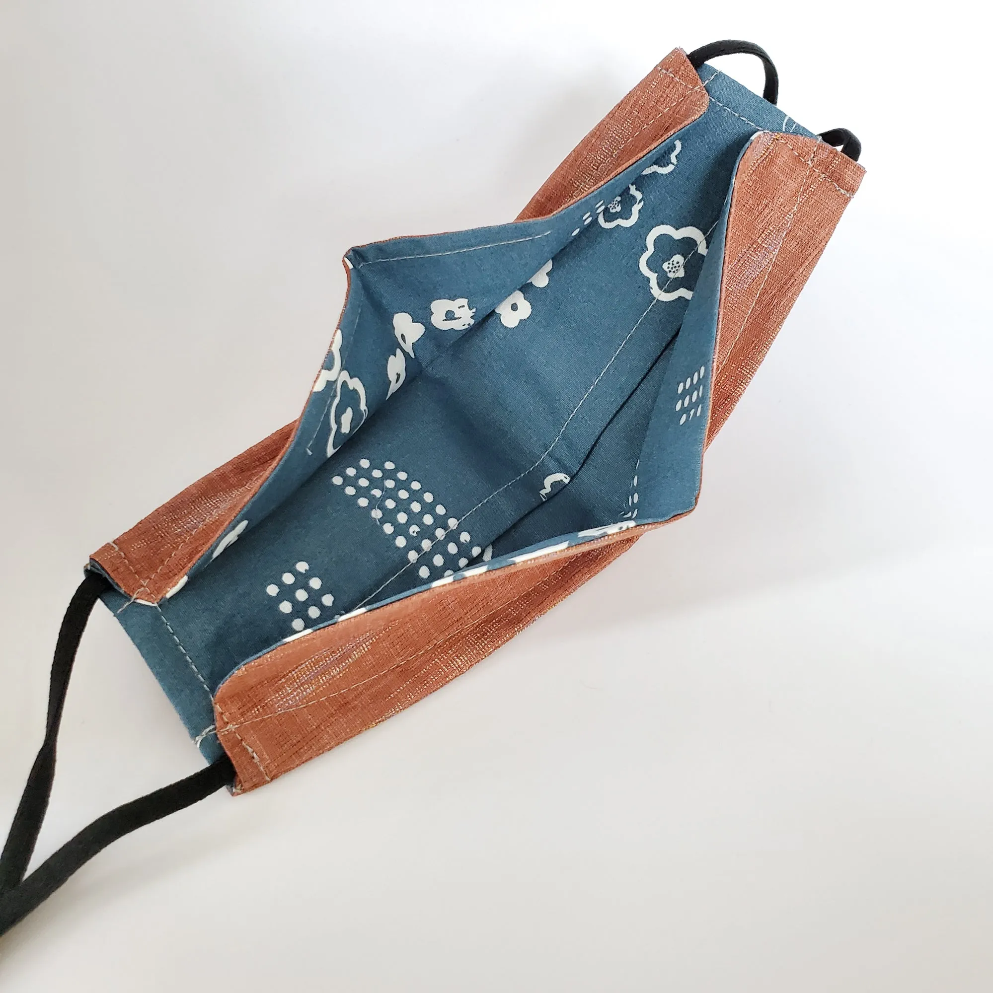 Origami Mask - Japanese Dobby Arrows Terra Cotta