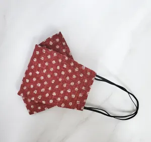 Origami Mask - Japanese Dobby Dot Red