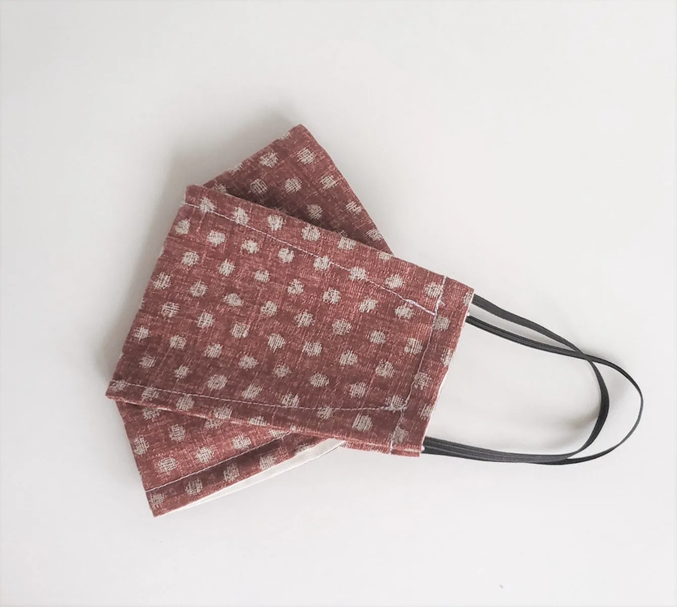 Origami Mask - Japanese Dobby Dots Rose