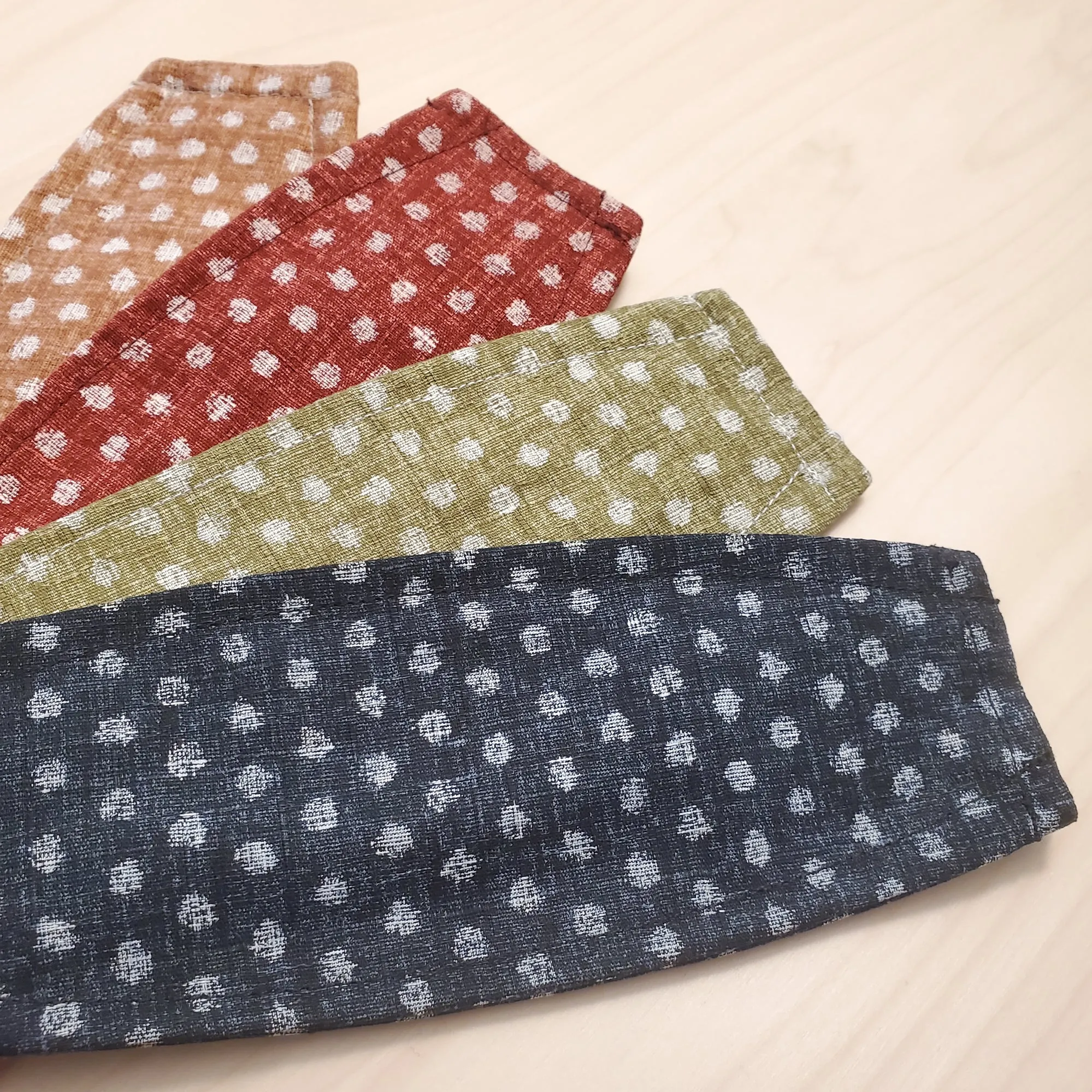 Origami Mask - Japanese Dobby Dots Rose