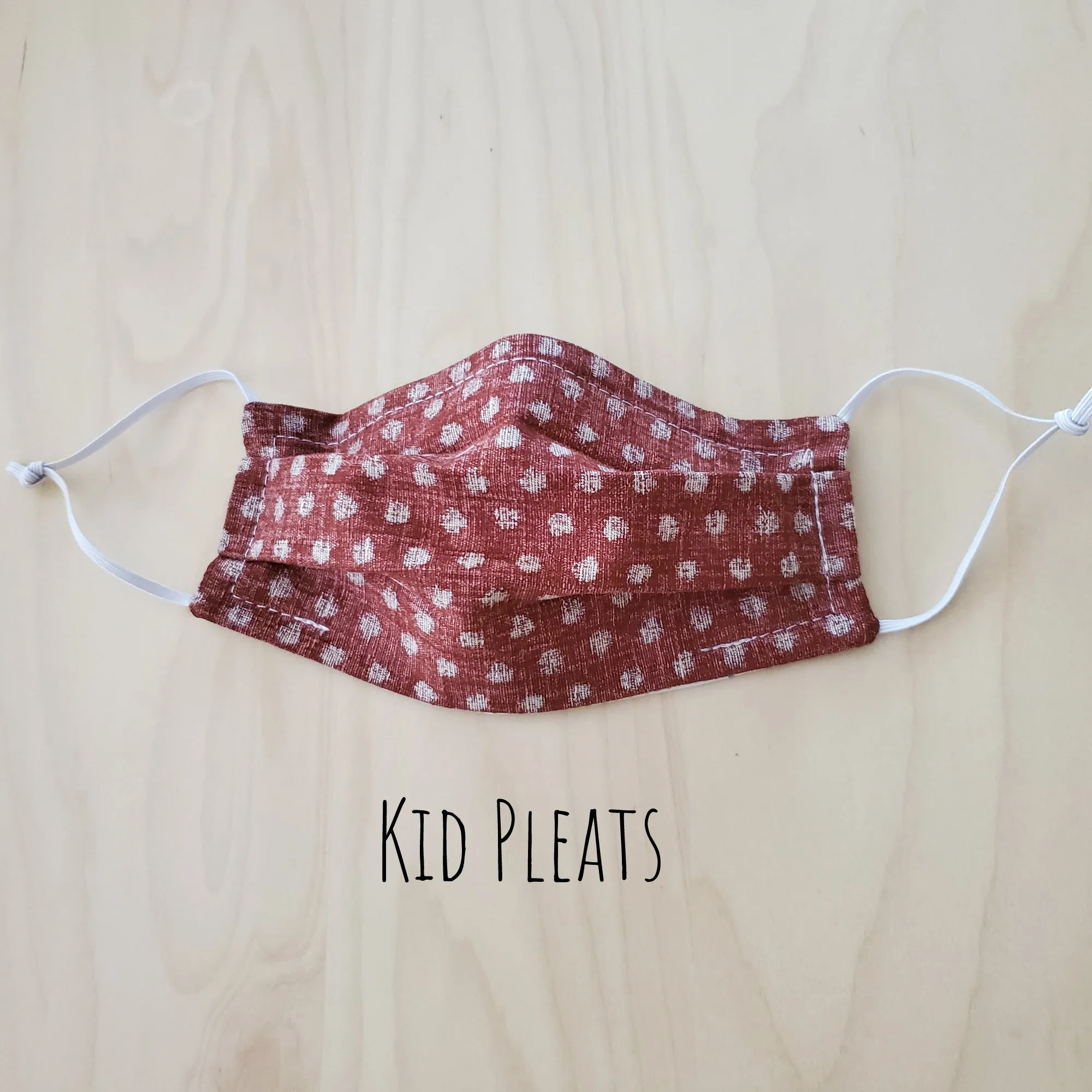 Origami Mask - Japanese Dobby Dots Rose