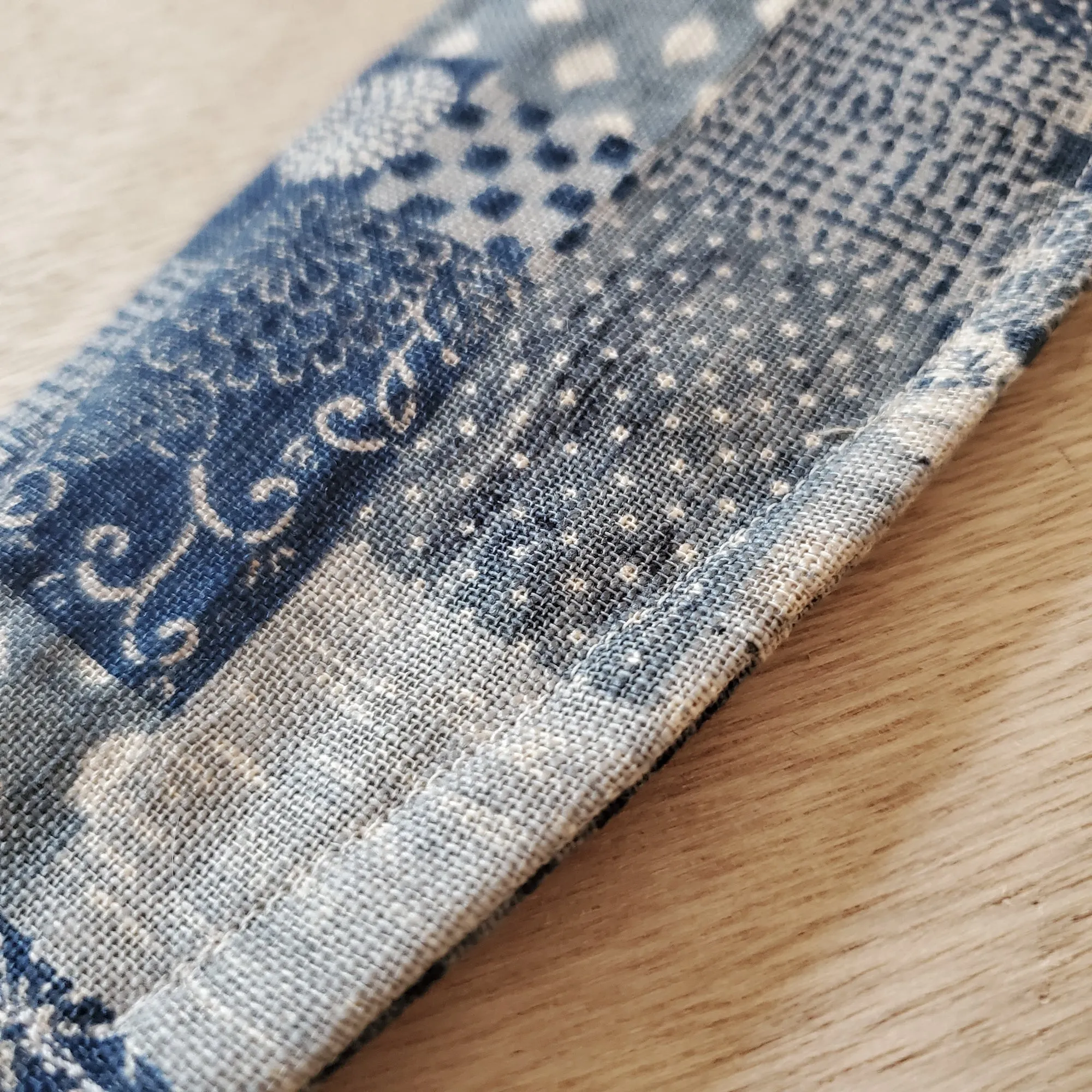 Origami Mask - Japanese Patchwork Light Blue