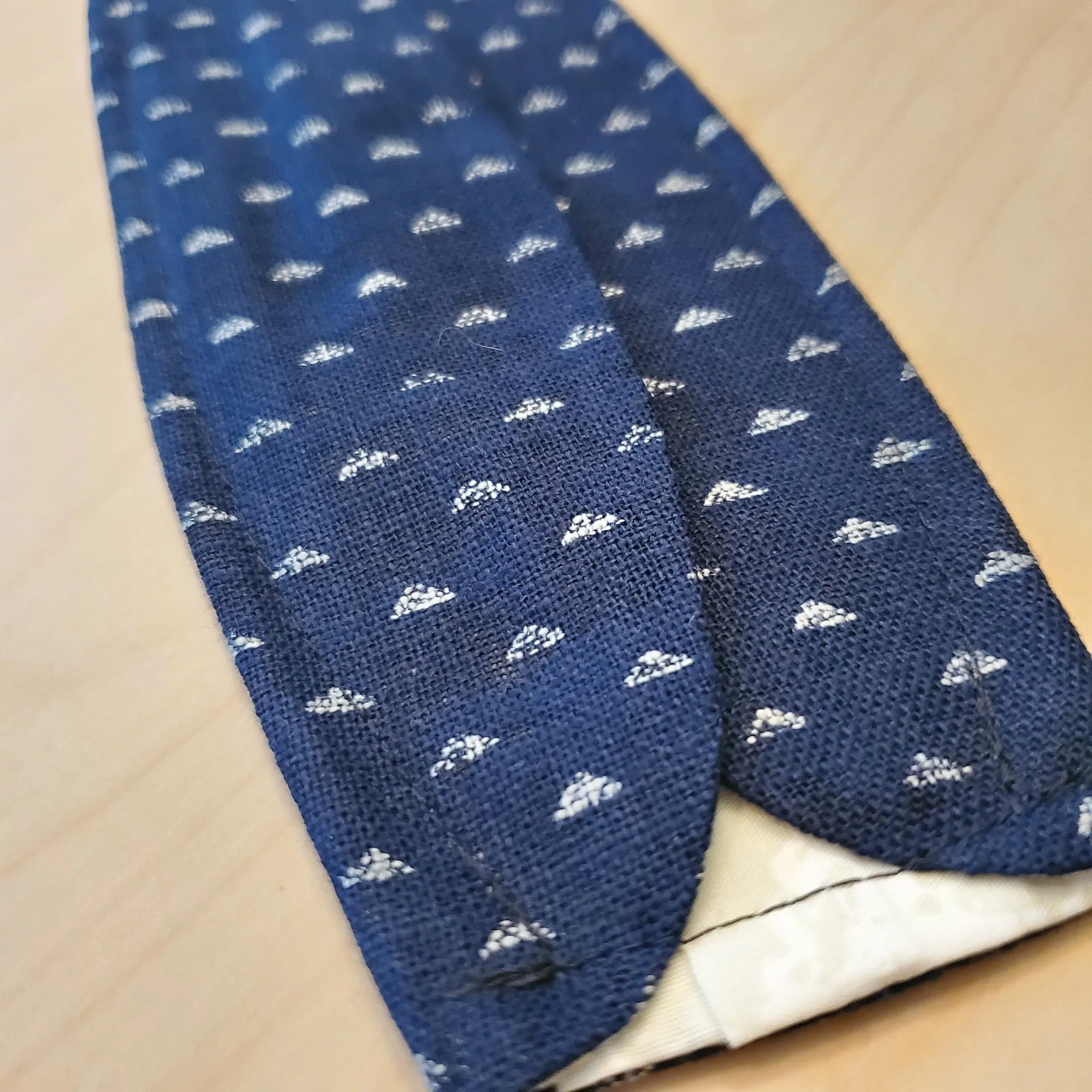 Origami Mask - Japanese Triangles in Indigo Blue