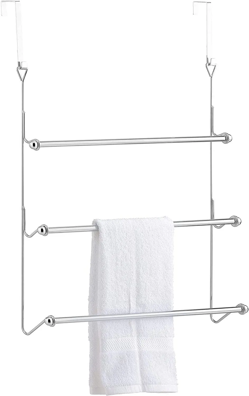 Over The Door Bathroom Towel Bar Rack Holder