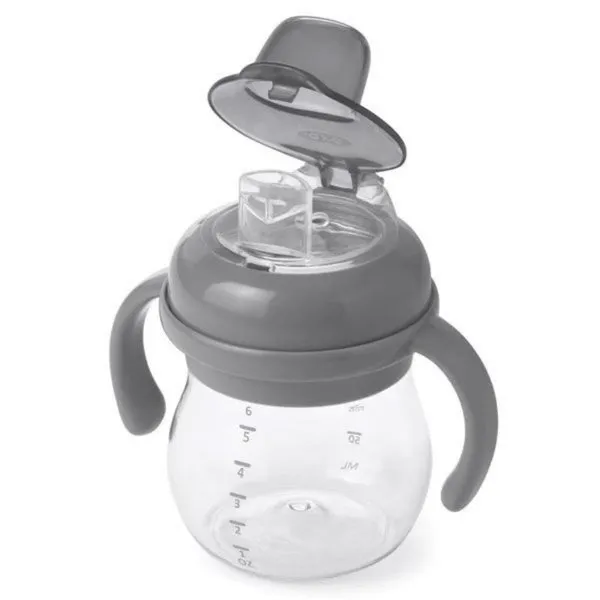 Oxo Tot Transitions Soft Spout Sippy Cup with Handles (Tot Gray)