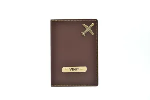 Personalized Passport Cover - Brown