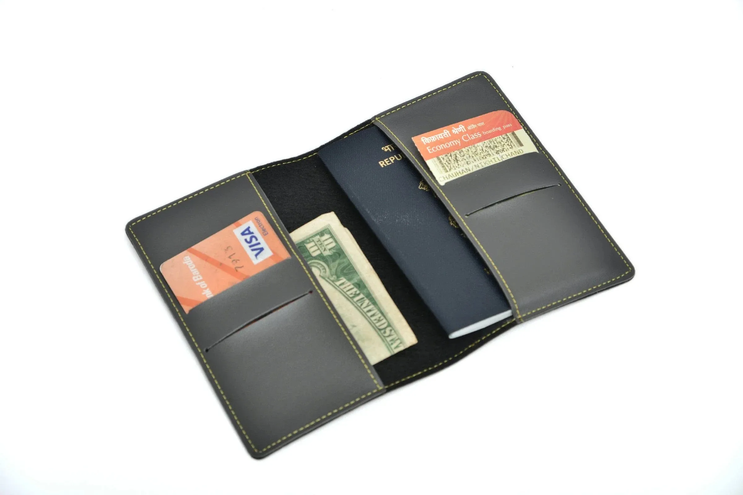 Personalized Passport Cover - Grey