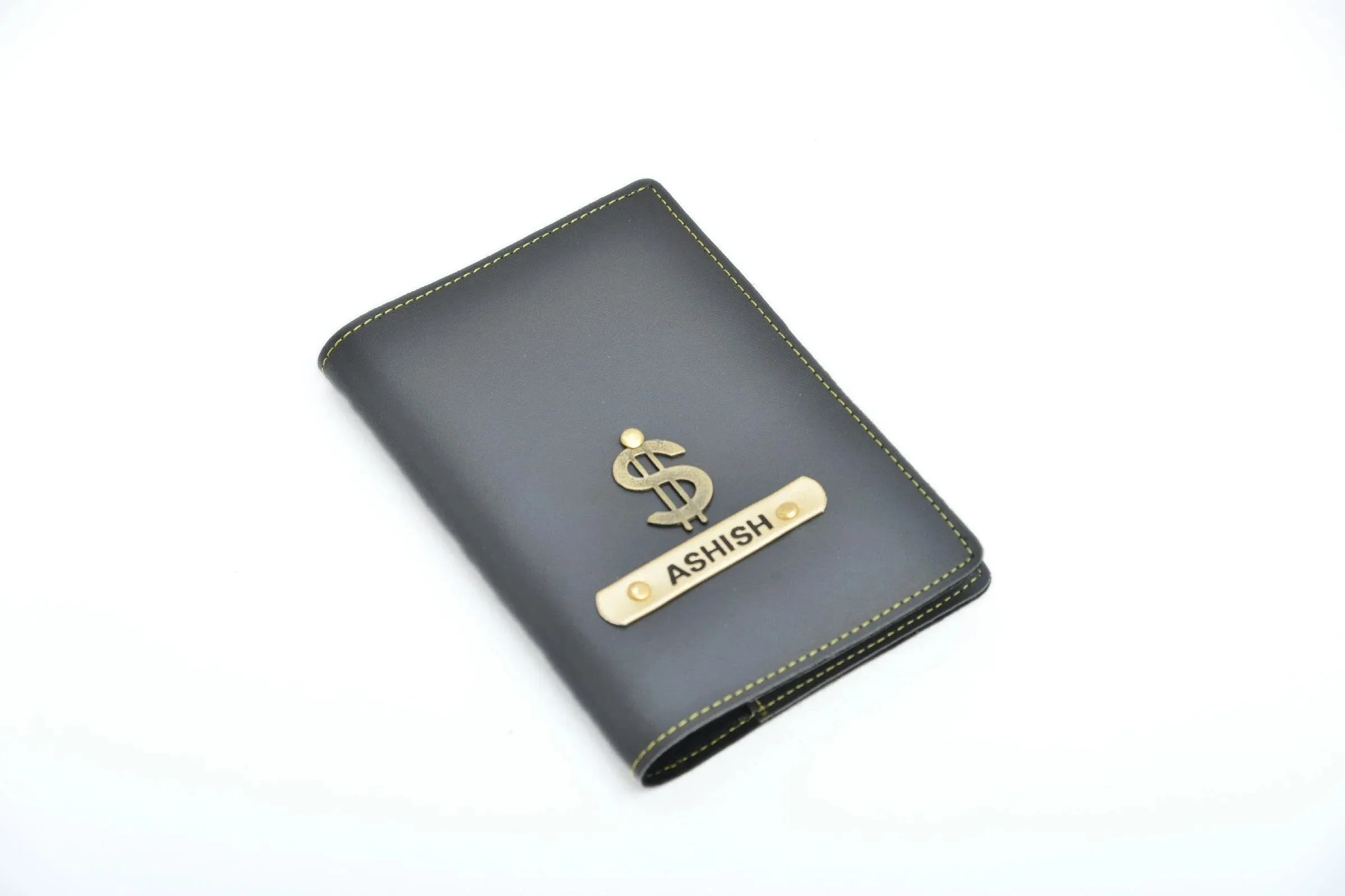 Personalized Passport Cover - Grey
