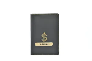 Personalized Passport Cover - Grey